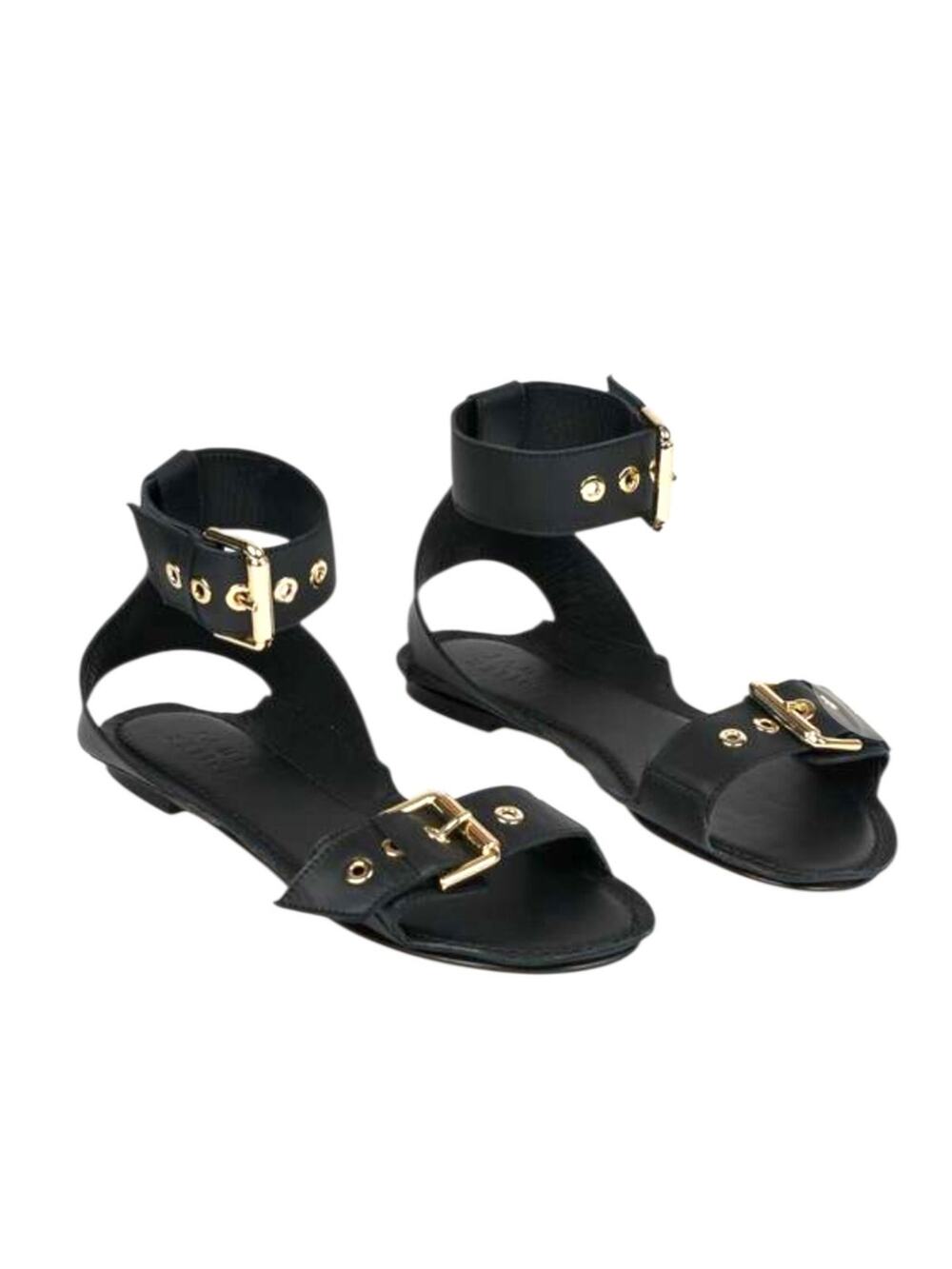 Jamie‎ Haller Black Leather Buckle Gladiator Sandal EU 36 / US 5.5 to 6